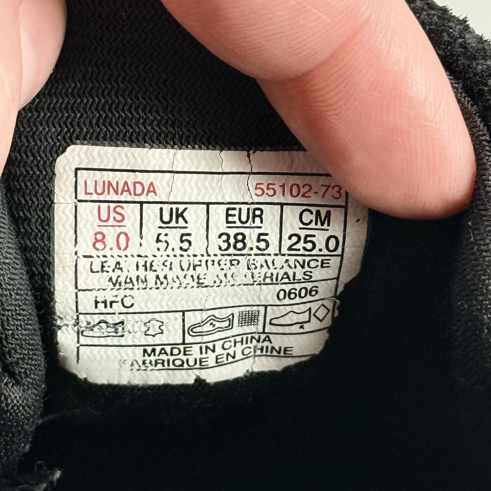 Vans Women's Lunada Skateboarding Sneakers Shoes Black Leather 55102 Size 8 - Picture 8 of 10